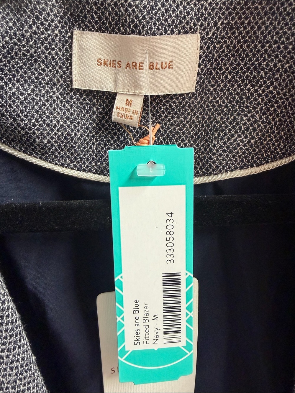 Skies Are Blue Fitted Open Front Blazer, stitch Fix, NWT - Picture 3 of 6